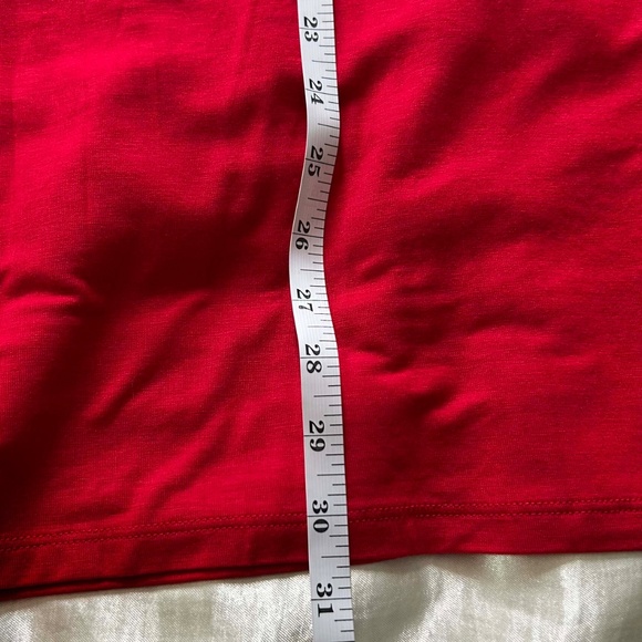 TURTLENECK, RUCHED CUFFS, TANGO RED, SZ 4X, LONG SLEEVES, RELAXED FIT, RAYON - Picture 6 of 8